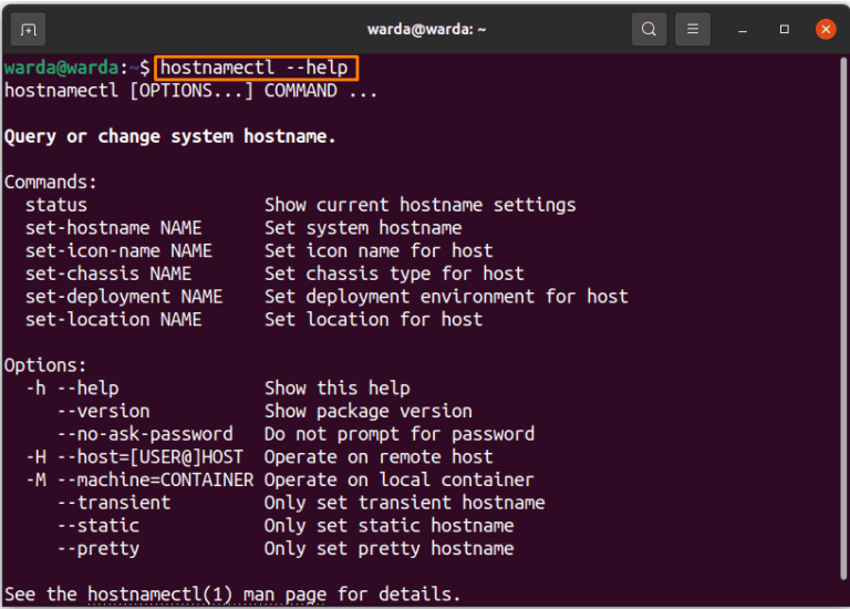 How to Set Hostname Using Hostnamectl Command?