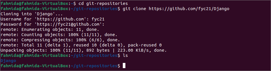 git clone command ubuntu