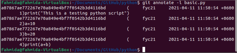 git annotate git annotate