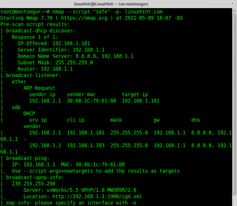 nmap port discovery scan