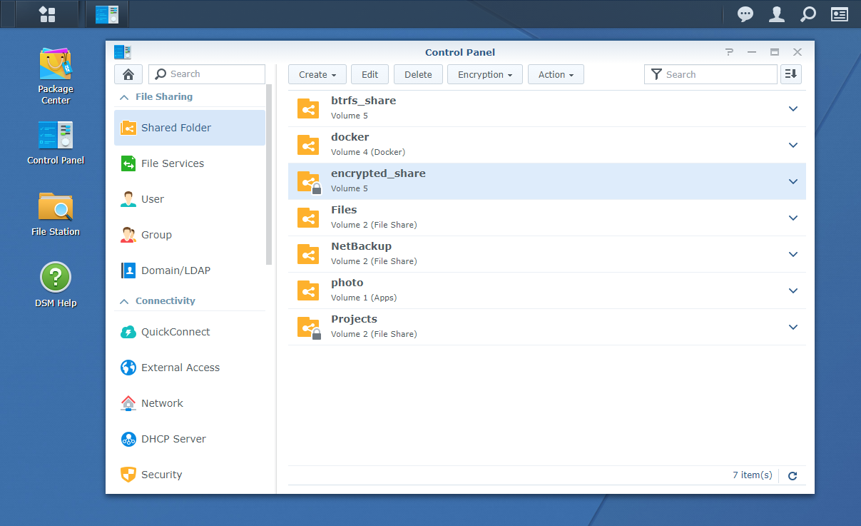 Application panel. Synology file Station. Synology contacts icon.