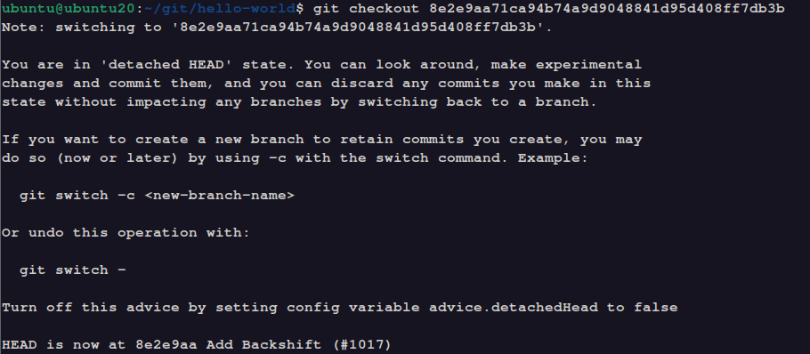 git create branch off specific commit