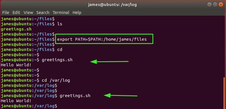 Export Linux. Python add to Path.