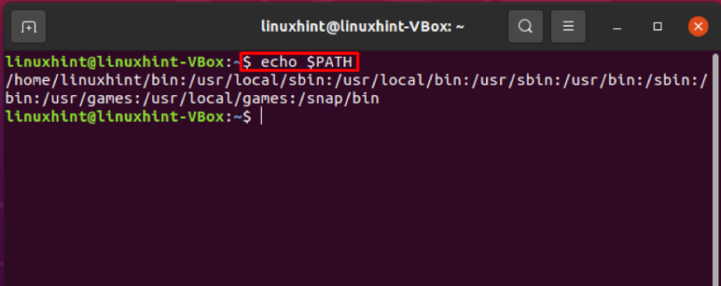 display path linux command