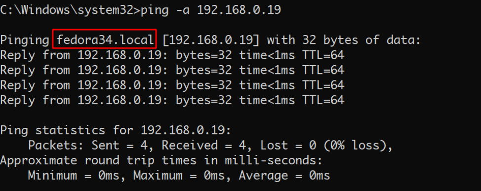 resolve hostname from ip address linux