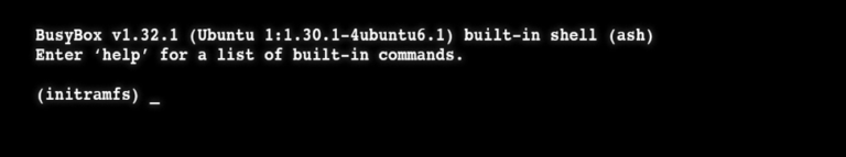 Initramfs ubuntu не загружается