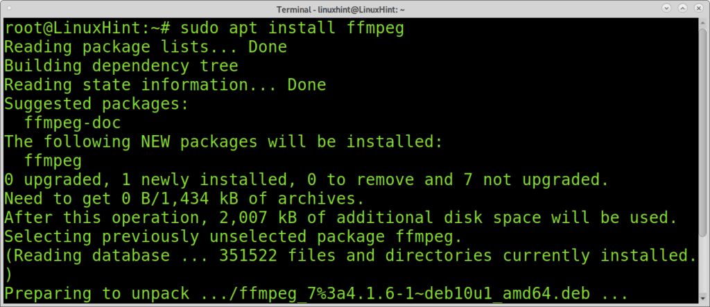 how to use ffmpeg to cut video