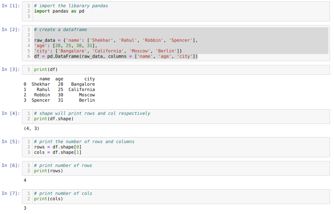 Count The Number Of Rows And Columns In A DataFrame