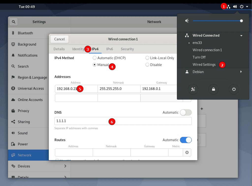 Configuration status. Статический адрес линукс. Настройка статического IP Ubuntu. Linux ipv4address. Настроить статичный IP.