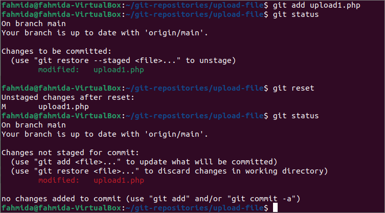Git add origin. Git reset. Как проверить статус git.