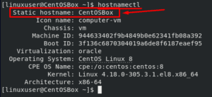 Centos 8 изменить hostname