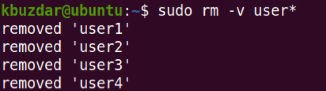 Linux “rm” Command Example
