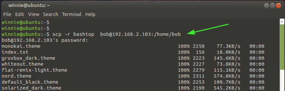 Use scp Command in Ubuntu
