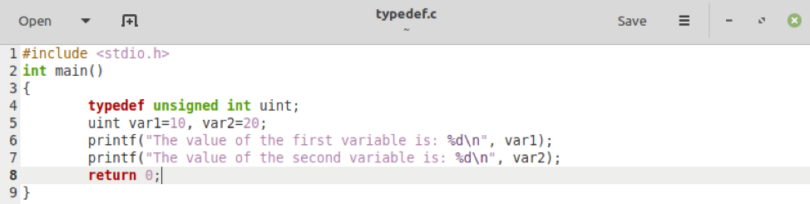 typedef-in-c