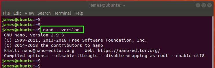 Как установить nano на ubuntu