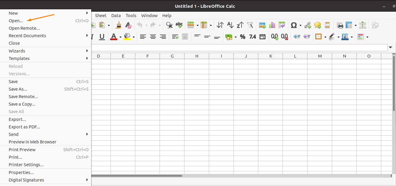 excel libre office