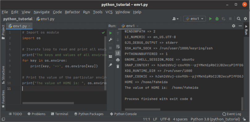 Set Environment Variables For Python