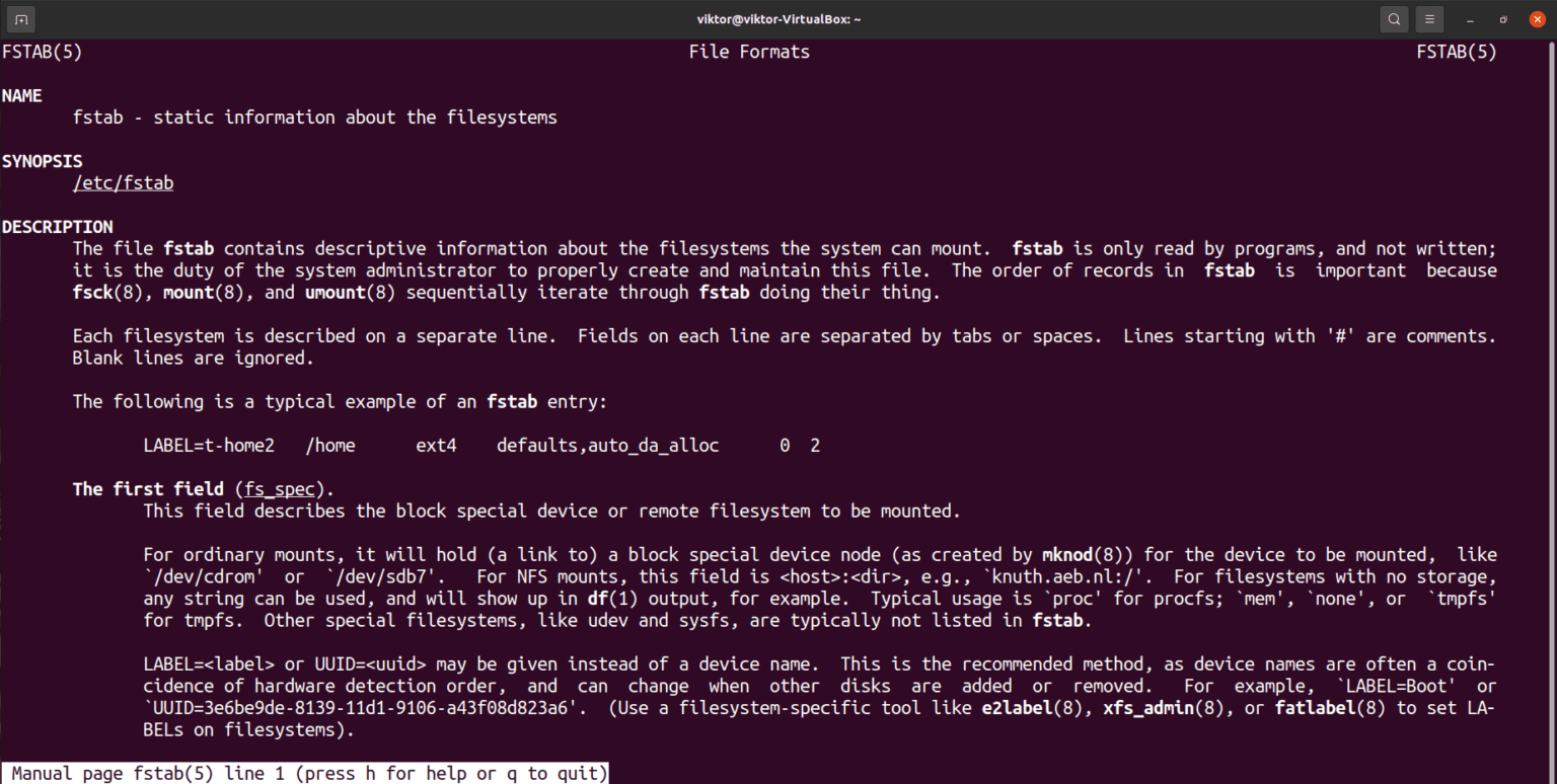 How To Write Or Edit etc fstab