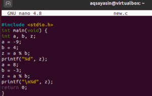 Modulo Operator in C with Examples – Linux Hint