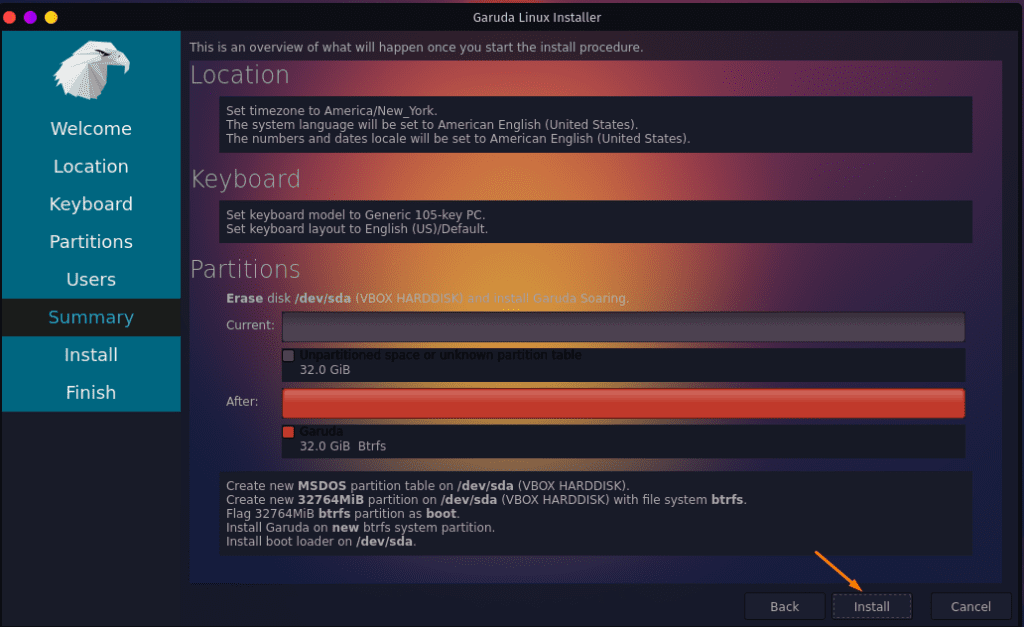 Как установить garuda linux