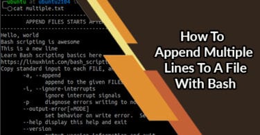 How To Append Multiple Lines To A File With Bash