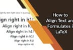 How to Align Text and Formulates in LaTeX