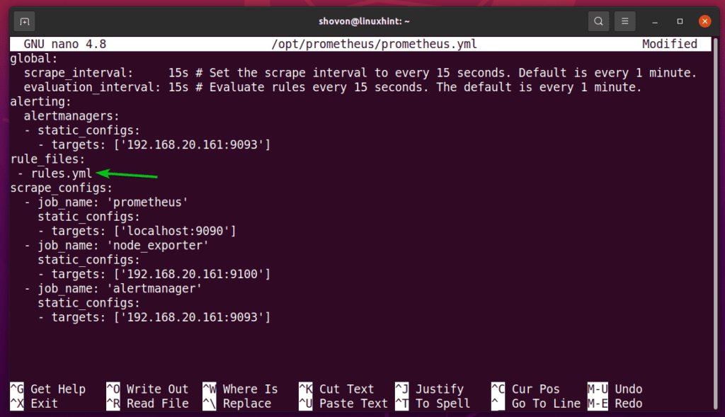 Sample Prometheus Yml File