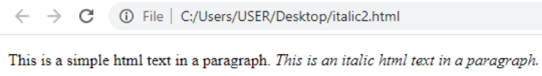 How to make italics text in HTML