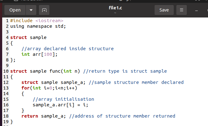 C return file