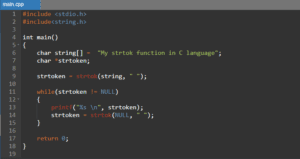 Strtok Function In C