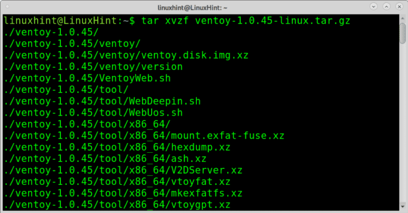 how to use ventoy in linux