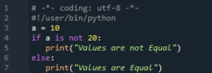 python not equal in if statement
