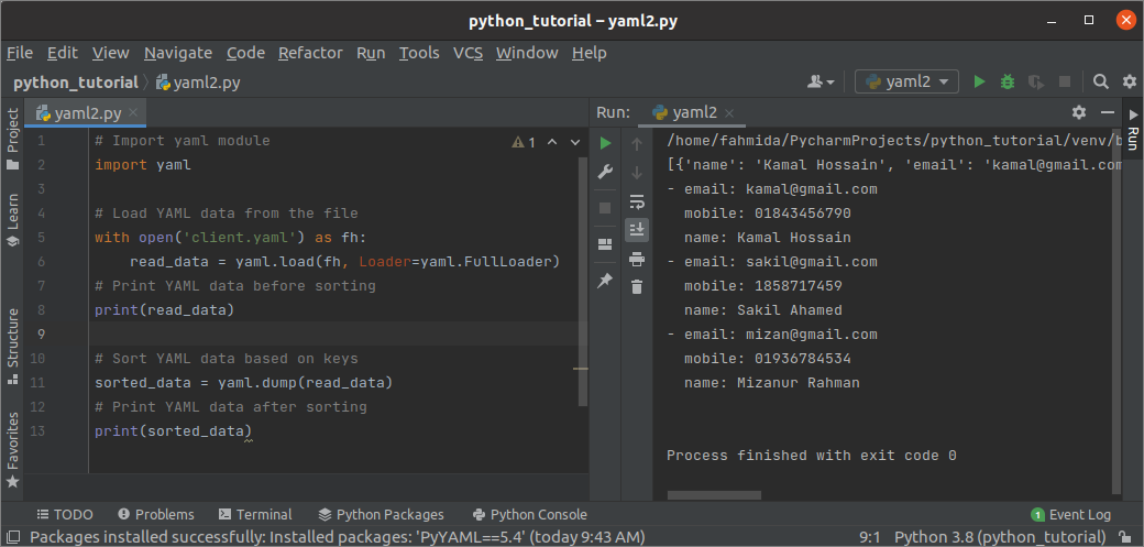 best yaml editor python