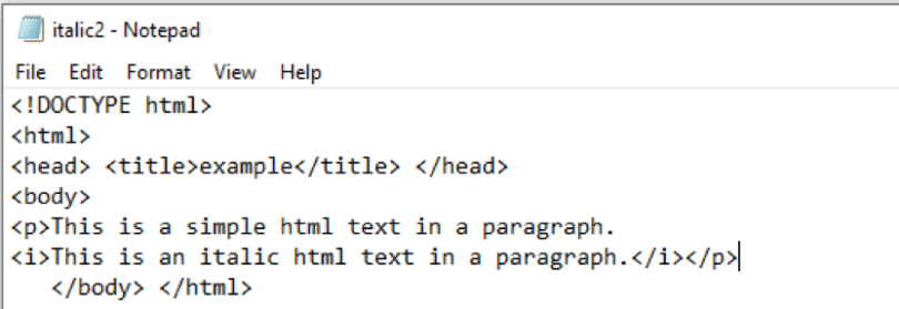 How to make italics text in HTML