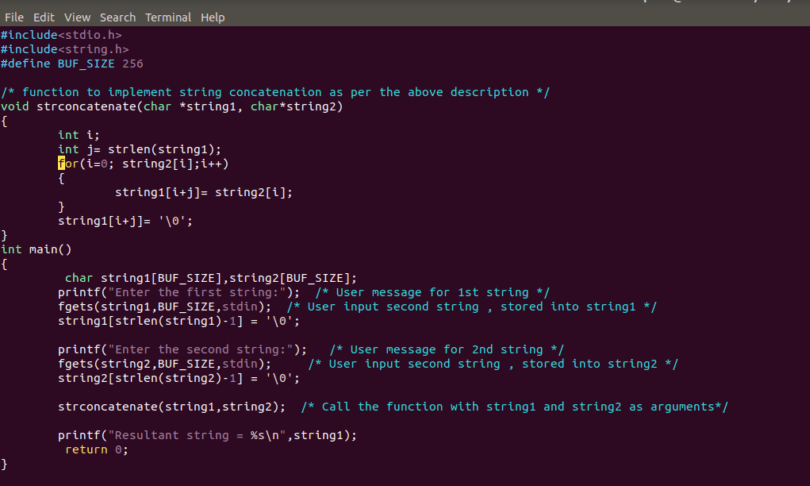 C String Concatenation