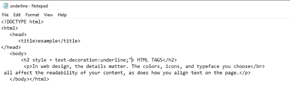 How To Underline Text In Html Mdn Design Talk