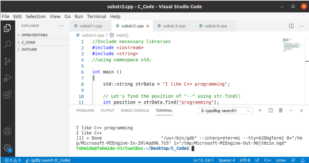 Use Of Substr