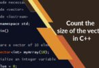 Count the size of the vector in C++