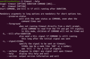 Команда timeout в linux
