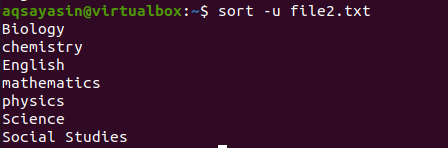 sort dcommand in linux