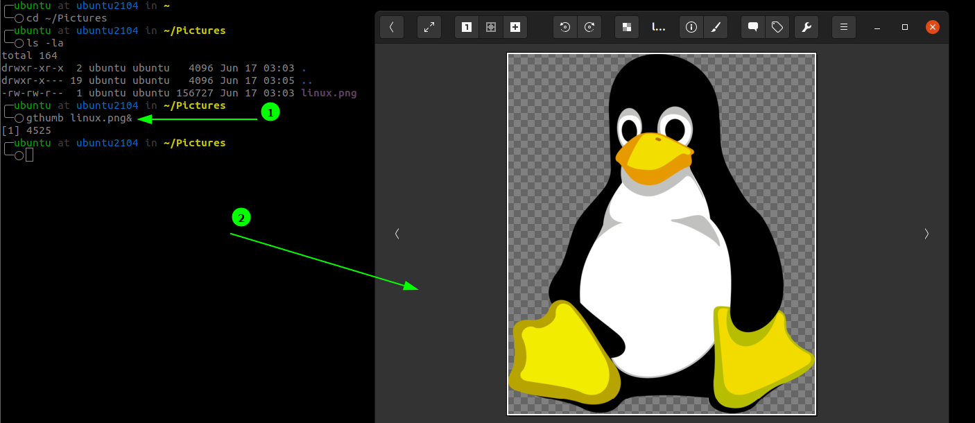 Open Png Linux Terminal