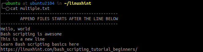 How To Append Multiple Lines To A File With Bash