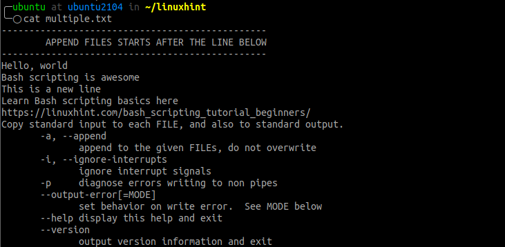 How To Append Multiple Lines To A File With Bash