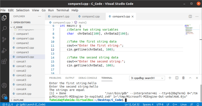 how-to-compare-string-in-c