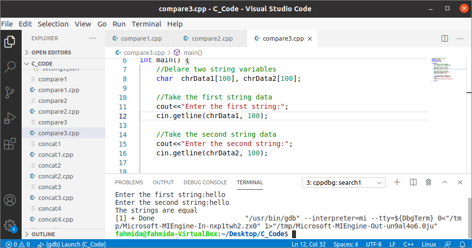 How To Compare String In C 