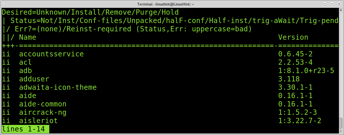 linux-how-to-check-packages-installed