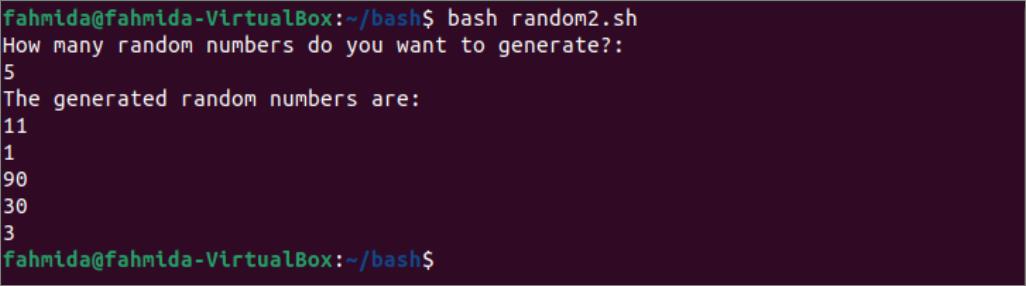 Generate A Random Number In Bash