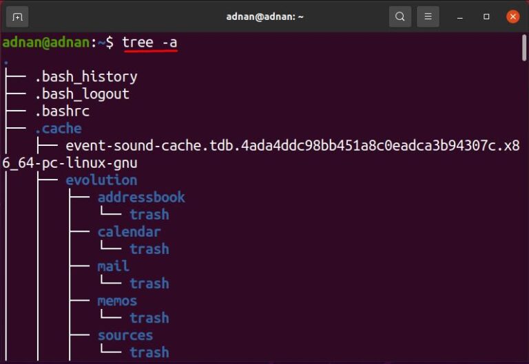 What is Tree Command in Ubuntu