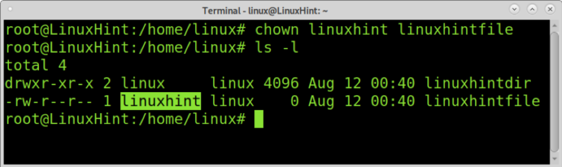 How to use Chown in ubuntu