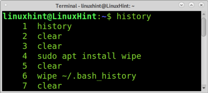 Delete history without a trace in Linux